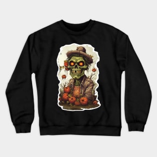 Zombie Pumpkin Farmer Crewneck Sweatshirt